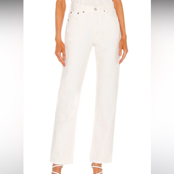 AGOLDE Denim - AGOLDE White Lana Straight Jeans